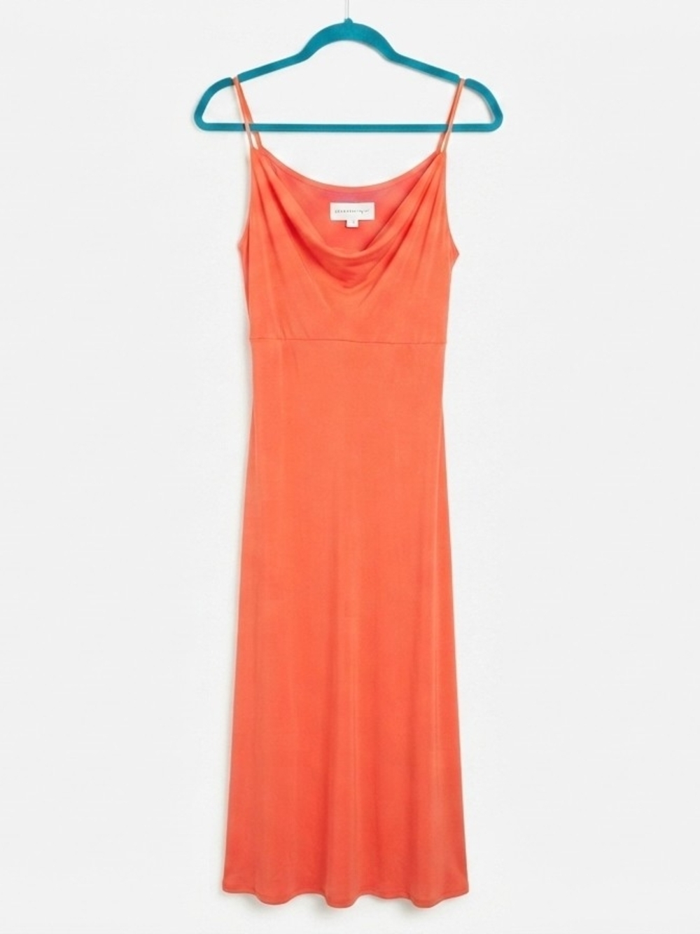 Anthropologie Coral Cowl Slip Maxi Dress